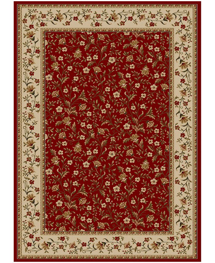 KM Home - Pesaro Floral Red 3'3" x 4'11" Area Rug