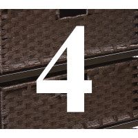 Badger Basket August Collection Tall Four Basket Storage Unit