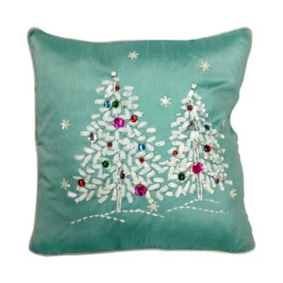 National Tree Company - 16" x 16" Cushion with Tree Design