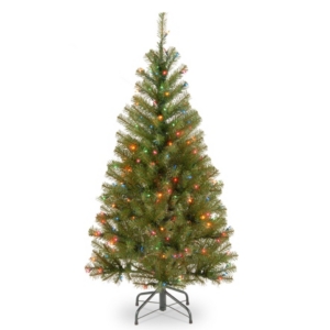 National Tree 4' Spruce Tree with 100 Multicolor Lights