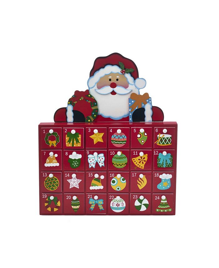 Kurt Adler 13 Inch Wooden Santa Advent Calendar Macy #39 s