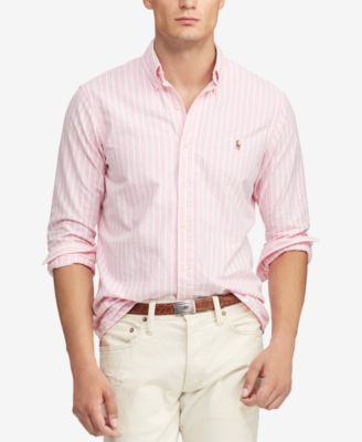 ralph lauren pink striped shirt mens