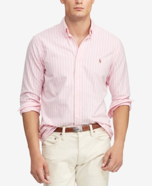Shop Polo Ralph Lauren Men S Classic Fit Striped Oxford Shirt In