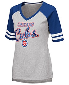 Women's Chicago Cubs Goal Line Raglan T-Shirt