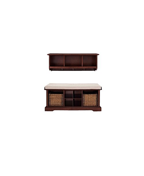 Crosley Brennan 2 Piece Entryway Bench And Shelf Set & Reviews Furniture Macy's