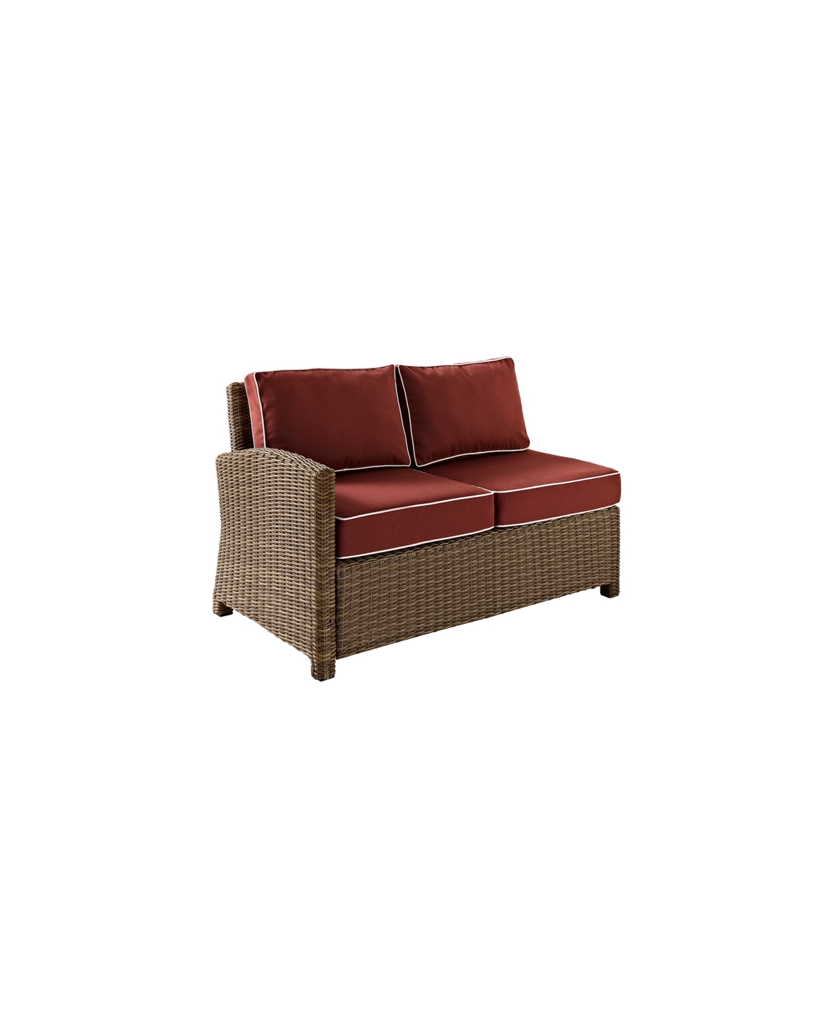 Bradenton Outdoor Wicker Sectional Left Corner Loveseat With Cushions
