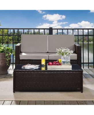 Crosley Palm Harbor Piece Outdoor Wicker Seating Set With