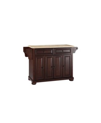 Alexandria Natural Wood Top Kitchen Island