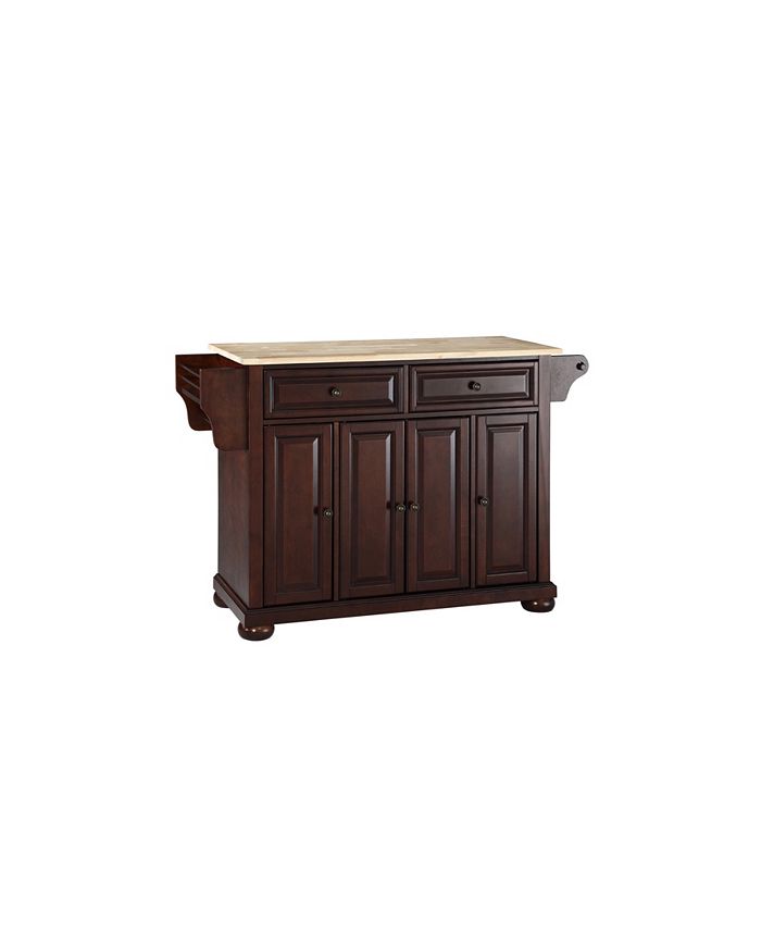 Crosley Alexandria Natural Wood Top Kitchen Island Macy's