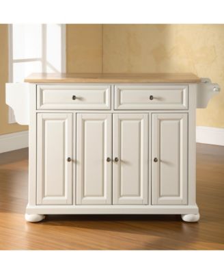 Alexandria Natural Wood Top Kitchen Island