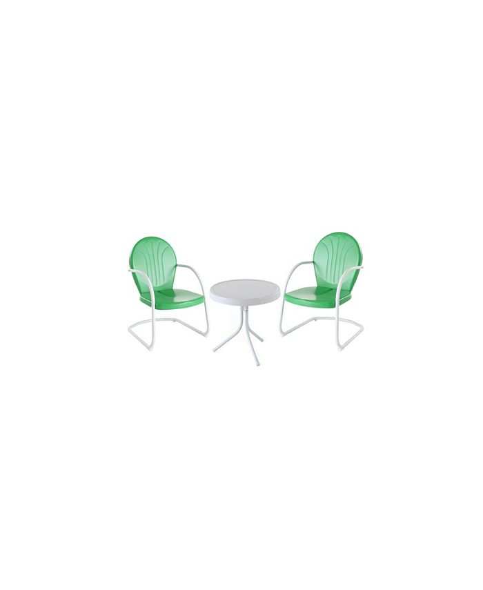 Crosley Griffith 3 Piece Metal Outdoor Conversation Seating Set - 2 ...