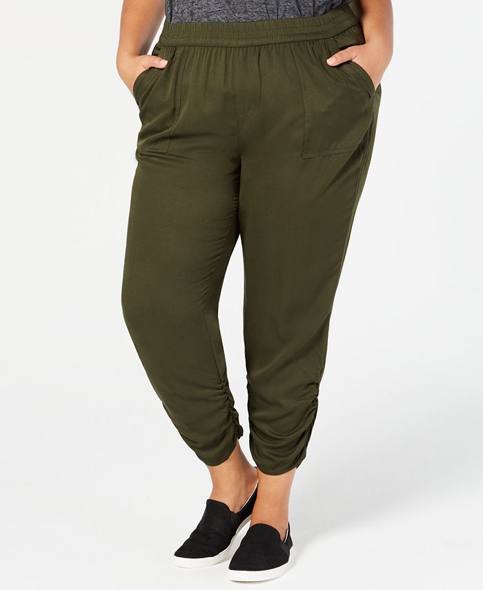 Style & Co Plus Size Ruched Jogger Pants, Created for Macy's - Macy's