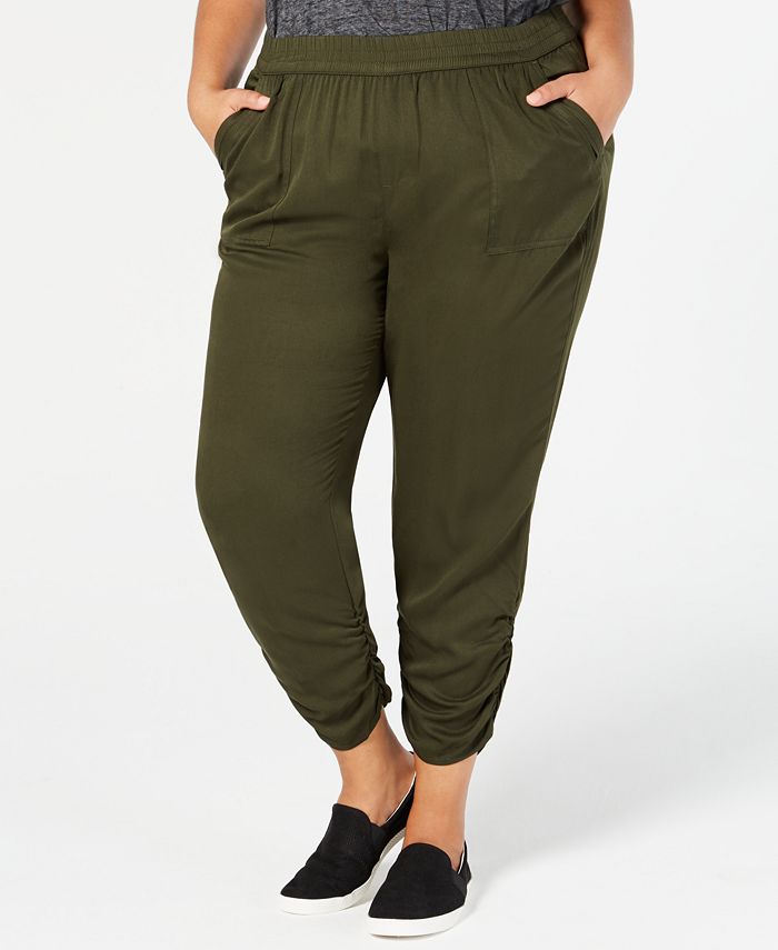 Style & Co Plus Size Ruched Jogger Pants, Created for Macy's & Reviews - Pants & Capris - Plus
