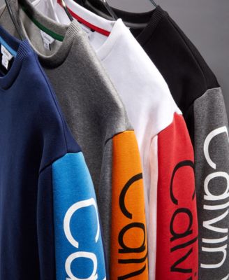 calvin klein sweatshirt with logo stripe