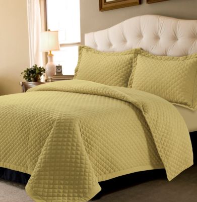 Brisbane Microfiber Solid Oversized Quilt Sets