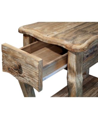 Rustic - Reclaimed Chairside Table, Driftwood