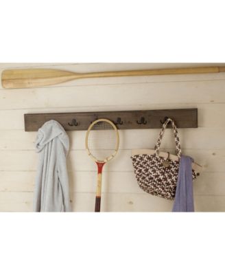 Pomona  48" Metal and Wood Wall Coat Hook