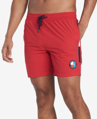 Tommy Hilfiger - Men's Trenton Logo Stripe 6-1/2" Swim Trunks