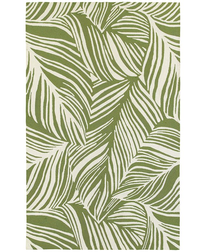 Tommy Bahama Home CLOSEOUT! Atrium Indoor/Outdoor 51104 Green/Ivory 5' x 8' Area Rug Macy's