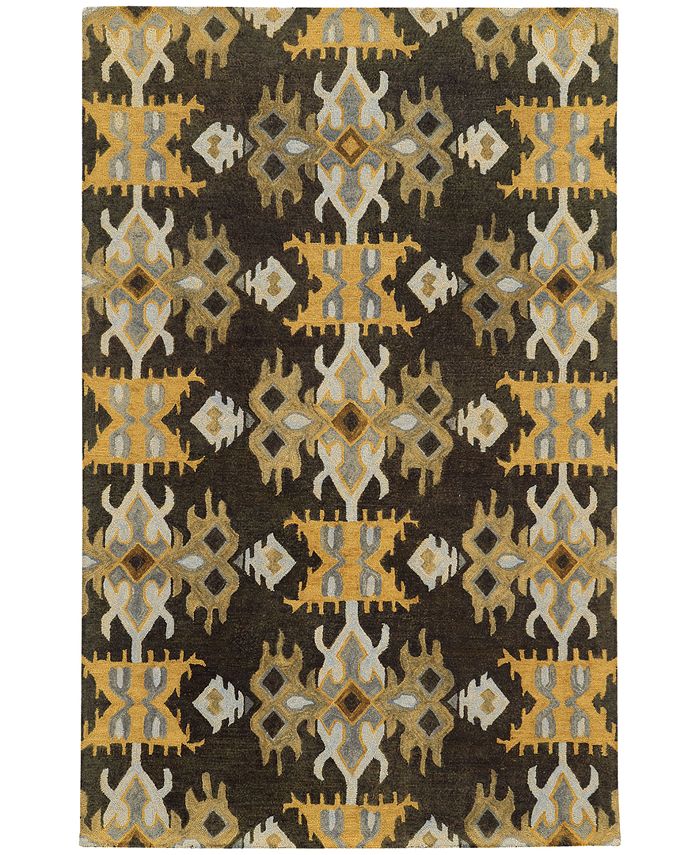 Tommy Bahama Home Jamison 53305 Black/Gold 3'6" x 5'6" Area Rug Macy's