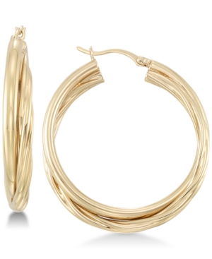 image of Simone I. Smith Double Twisted Hoop Earrings in 18k Gold over Sterling Silver