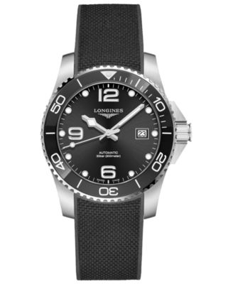 Longines Men s Swiss Automatic HydroConquest Black Rubber