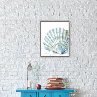 Artissimo Designs Clam Shell Framed Printed Canvas