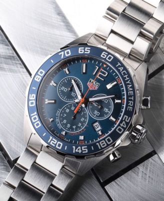 tag heuer men's swiss chronograph formula 1 stainless steel bracelet watch 43mm