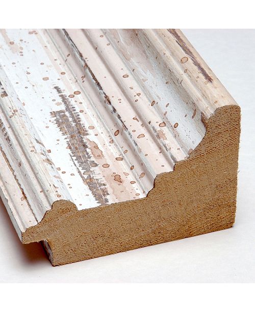 Amanti Art Alexandria White Wash 41x29 Framed Black Cork Board