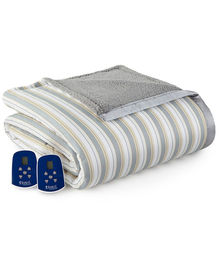 Shavel Reversible Micro Flannel® to Sherpa Twin Electric Blanket