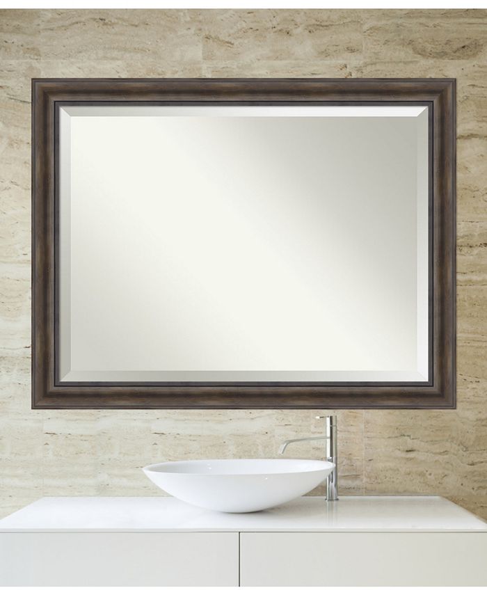 Amanti Art Rustic Pine 45x35 Bathroom Mirror - Macy's