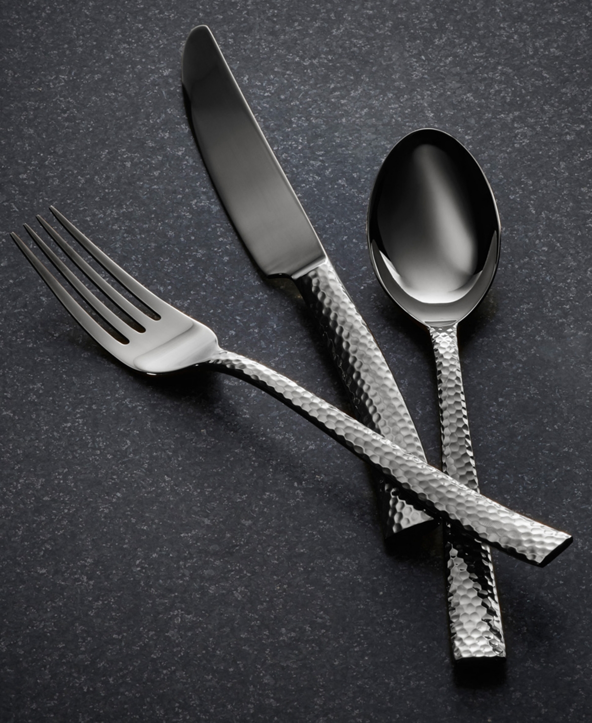 Argent Orfevres Hampton Forge Paris Hammered Gunmetal 20-Pc. Flatware Set, Service for 4