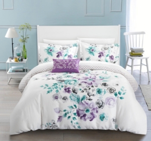 Chic Home Enchanted Garden 4 Pc Queen Duvet Cover Set Bedding