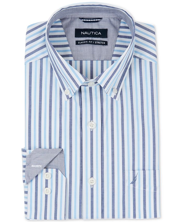 Nautica Men's Blue Striped Shirt & Reviews - Casual Button-Down Shirts ...