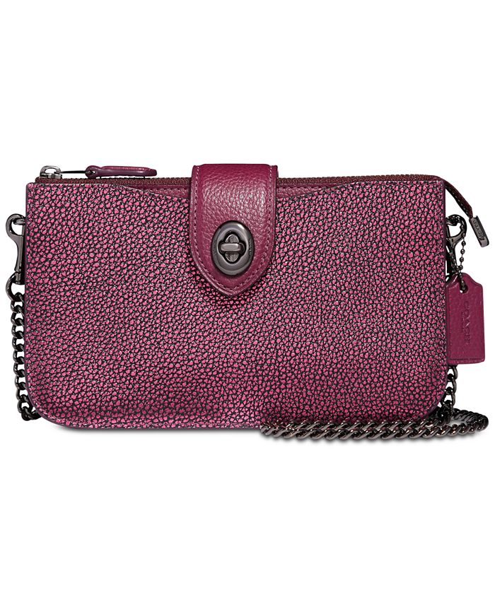 Coach metallic deals turnlock crossbody