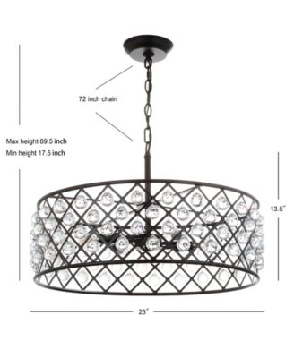 Gabrielle 23" Crystal,Metal LED Pendant Oil-Rubbed