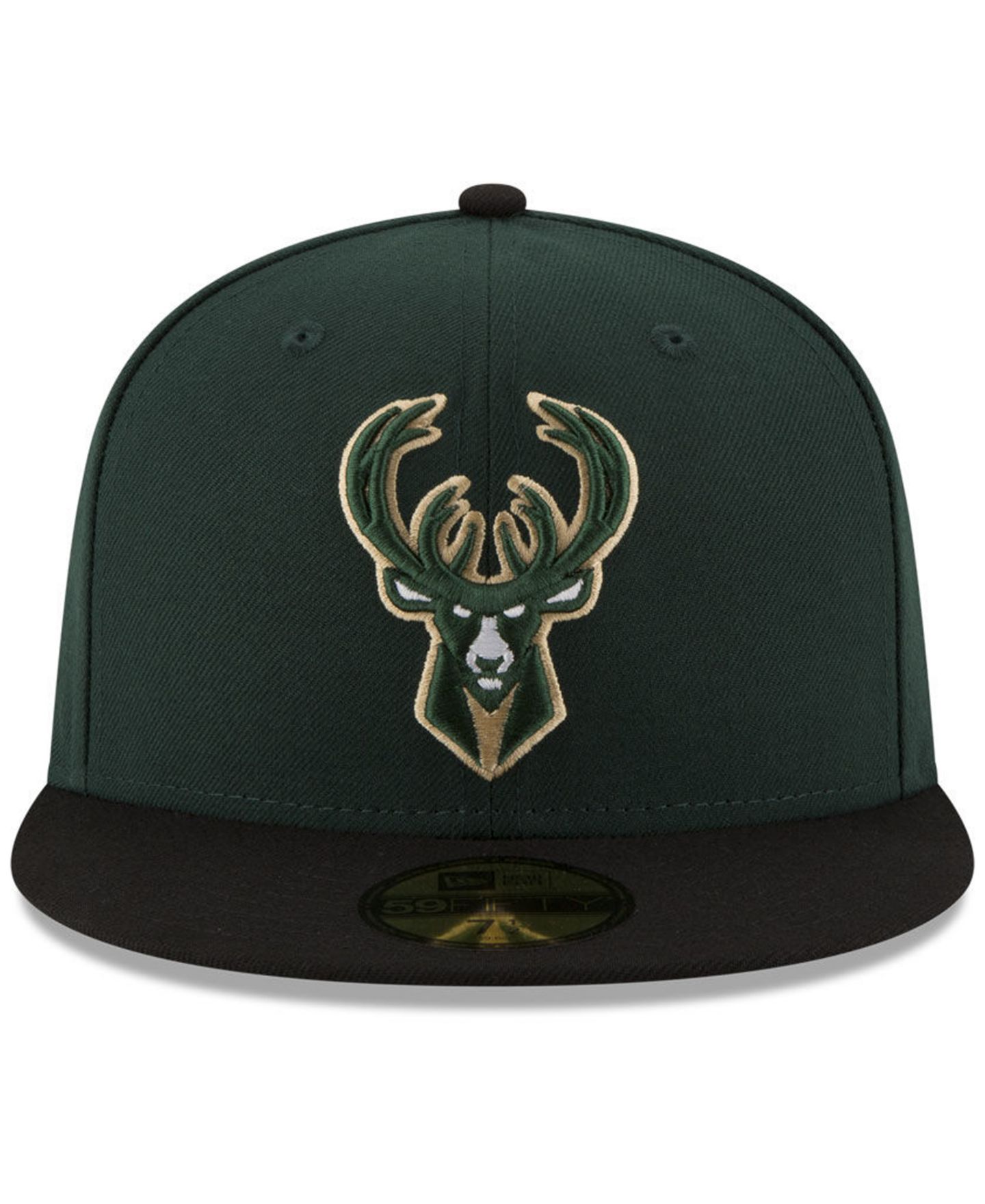 Мужская бейсболка New Era 59FIFTY Milwaukee Bucks Basic, двухцветная — фото 3