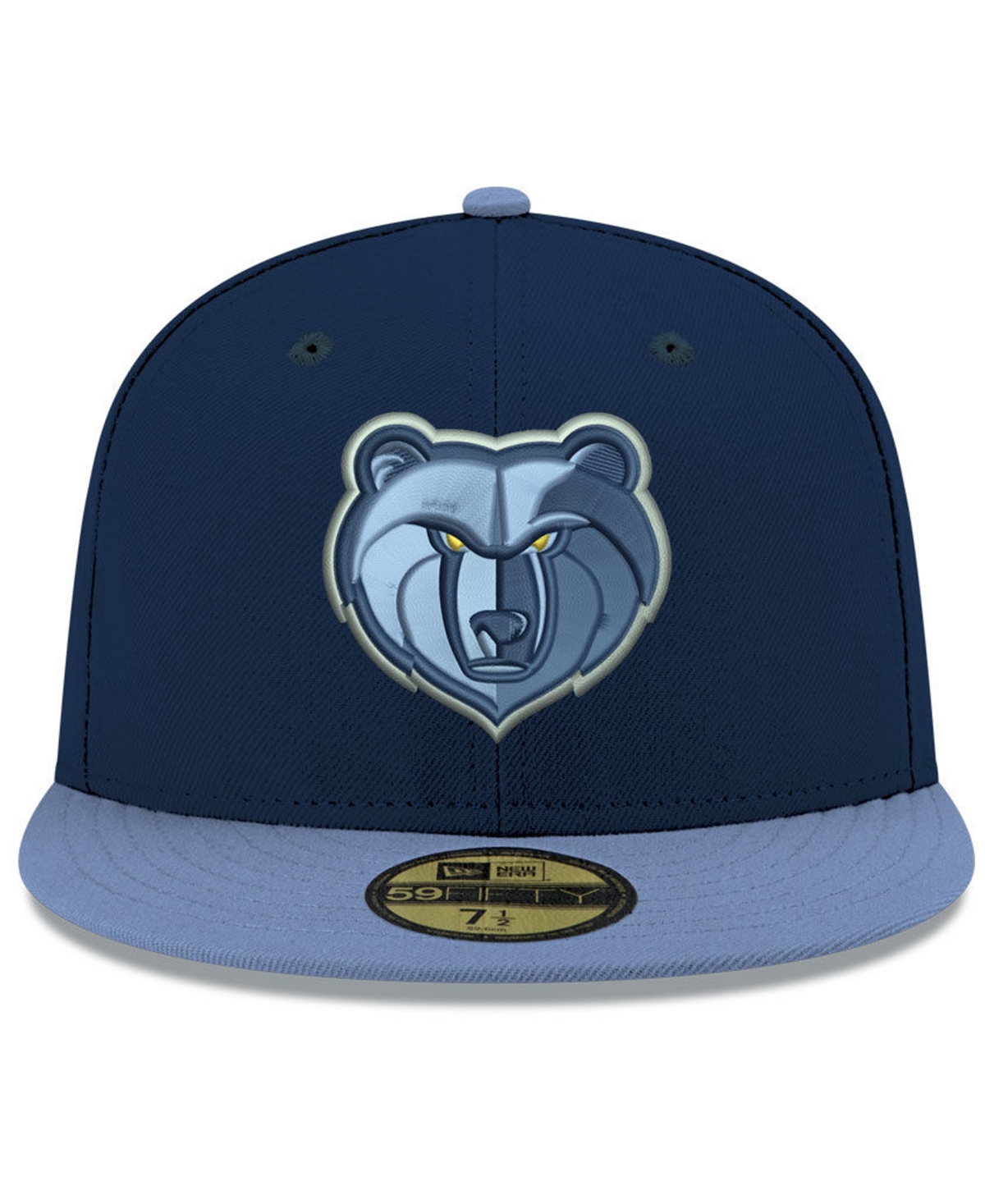 New Era Memphis Grizzlies Basic 2 Tone 59fifty Fitted Cap In Navy,skyblue