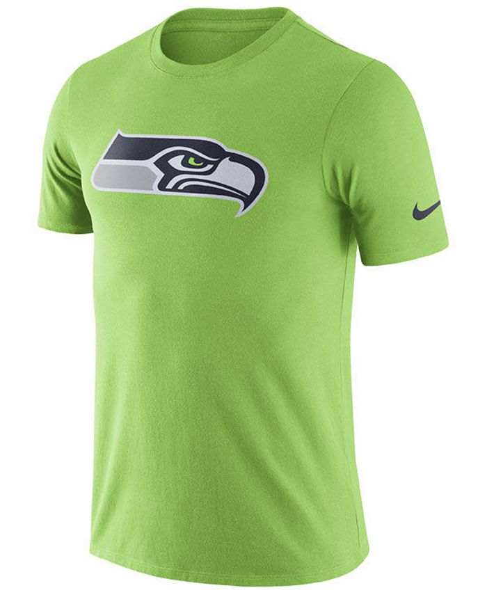 Nike Men's Seattle Seahawks Dri-Fit Cotton Essential Logo T-Shirt - Macy's