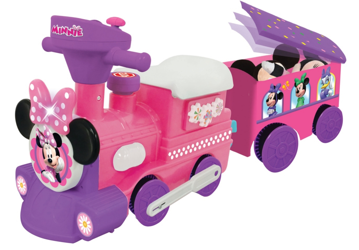 KIDDIELAND DISNEY MINNIE MOUSE RIDE ON MOTORIZED TRAIN WITH TRACK 
