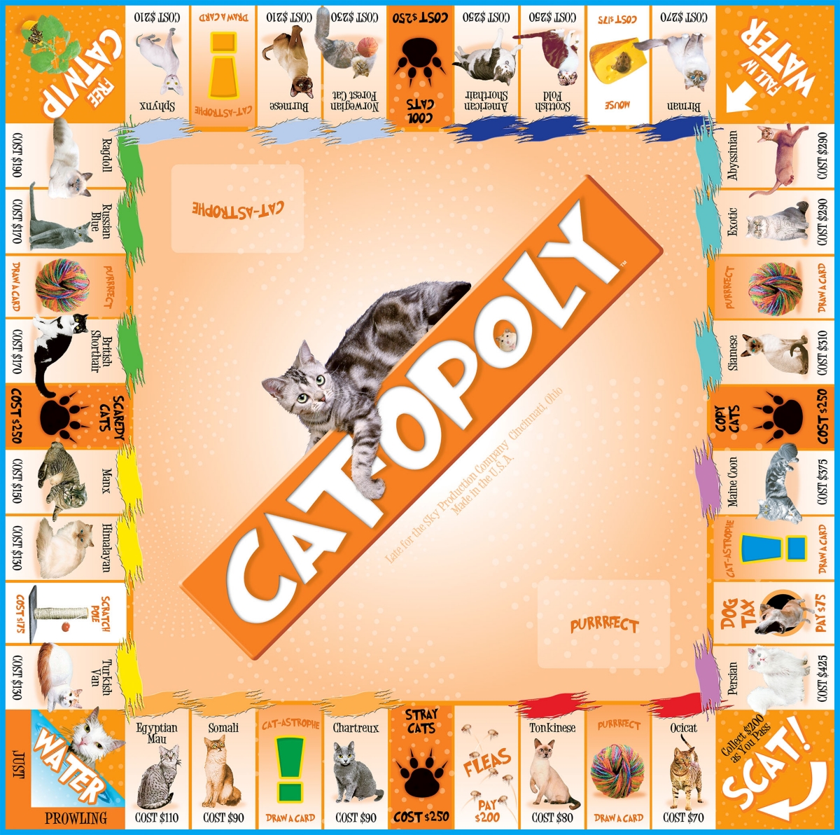 Masterpieces Puzzles Late For The Sky Cat-opoly Game In Multi