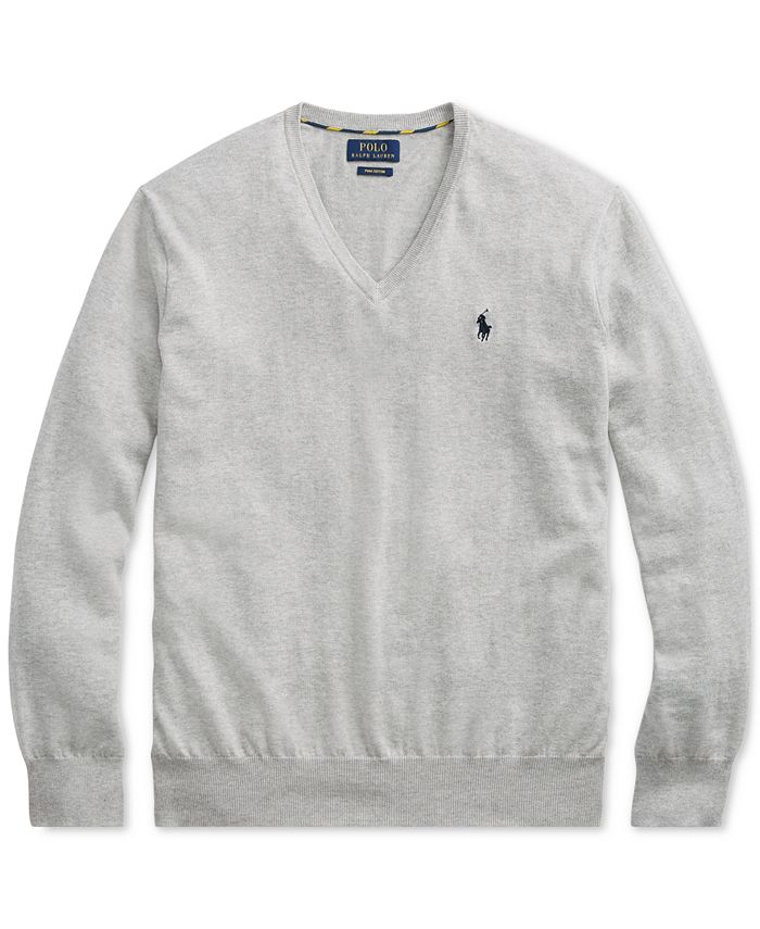 Polo Ralph Lauren Men's Cotton V-Neck Sweater - Macy's