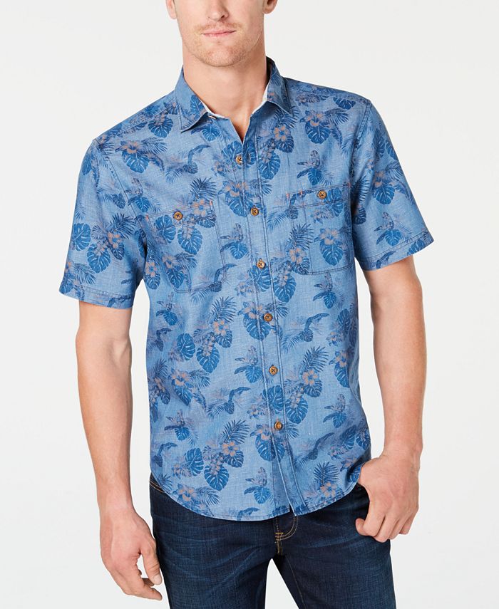 Tommy Bahama Men's Fade A Lei Floral-Print Hawaiian Shirt - Macy's