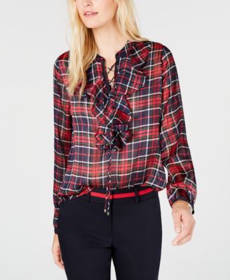 tommy hilfiger ruffle blouse