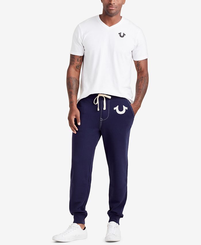 Buy True Religion mens Classic Logo Jogger Sweatpants, Oatmeal