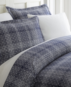 Ienjoy Home Elegant Designs Full/queen Patterned Duvet Cover Set By The Home Collection In Navy Polka Dots