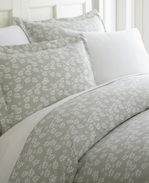 Ienjoy Home Elegant Designs Full/queen Patterned Duvet Cover Set By The Home Collection In Grey Wheatfield