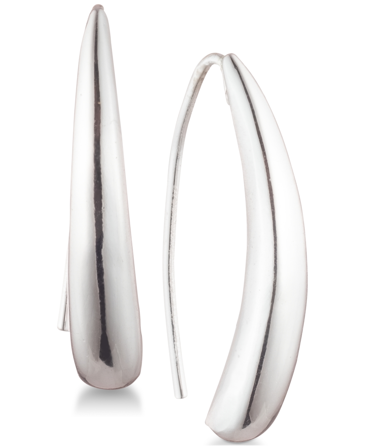 Lauren Ralph Lauren Sculptural Threader Earrings In Silver