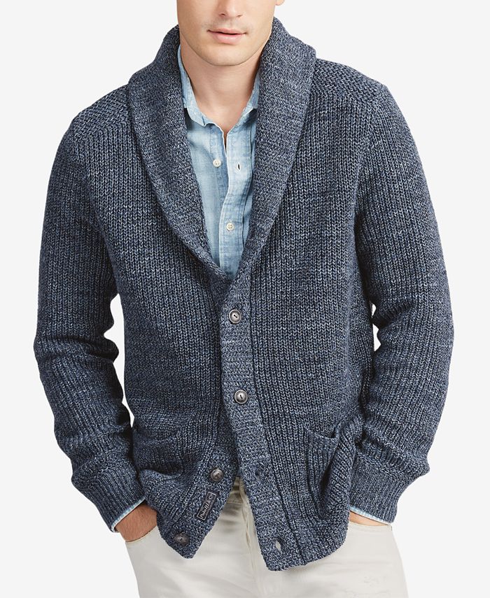 mens ralph lauren shawl collar sweater