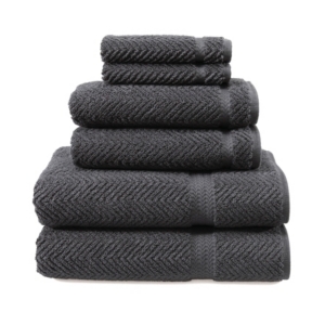 Linum Home Herringbone 6-pc. Towel Set Bedding In Grey